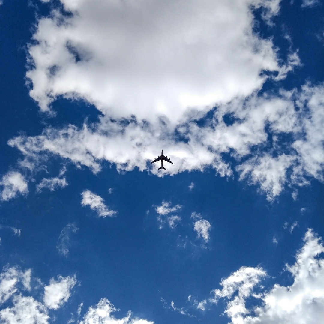 plane-on-sky